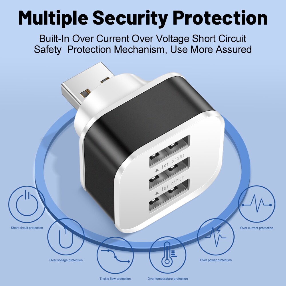 Electronics Gadgets For Car - محول USB بثلاثة منافذ، 3 في