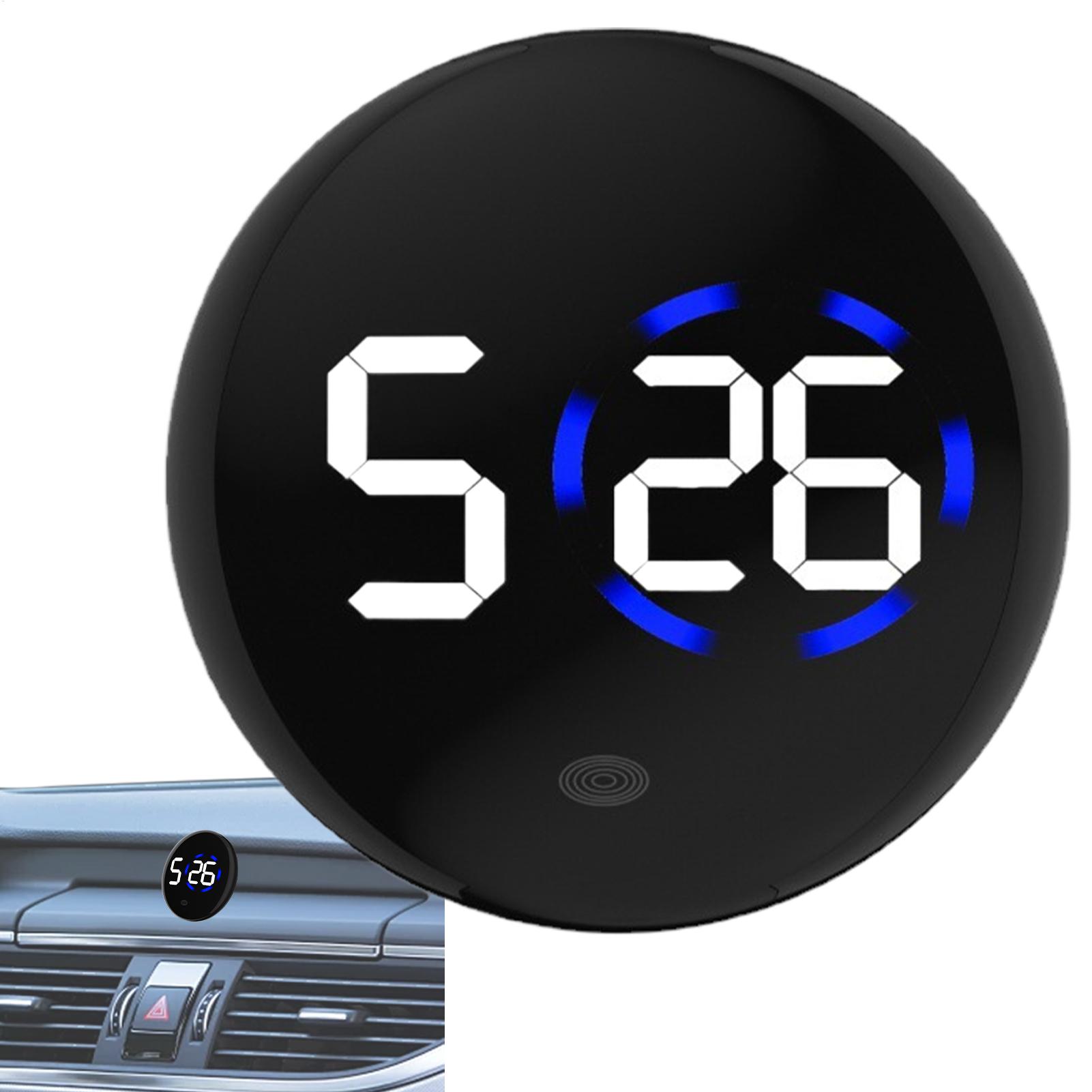 Electronics Gadgets For Car - ساعة LED عصرية للسيارة تعمل باللمس،