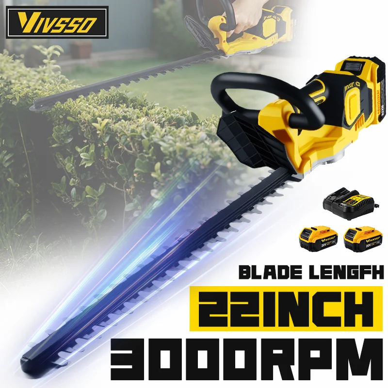 Electro Gadgets - VIVSSO اللاسلكي أداة تشذيب التحوط الكهربائية