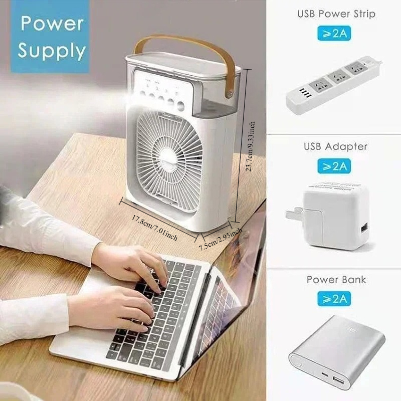مروحة تبريد محمولة 3 في 1 مع ض - مراجعة Electronic Gadgets For Home وسعره