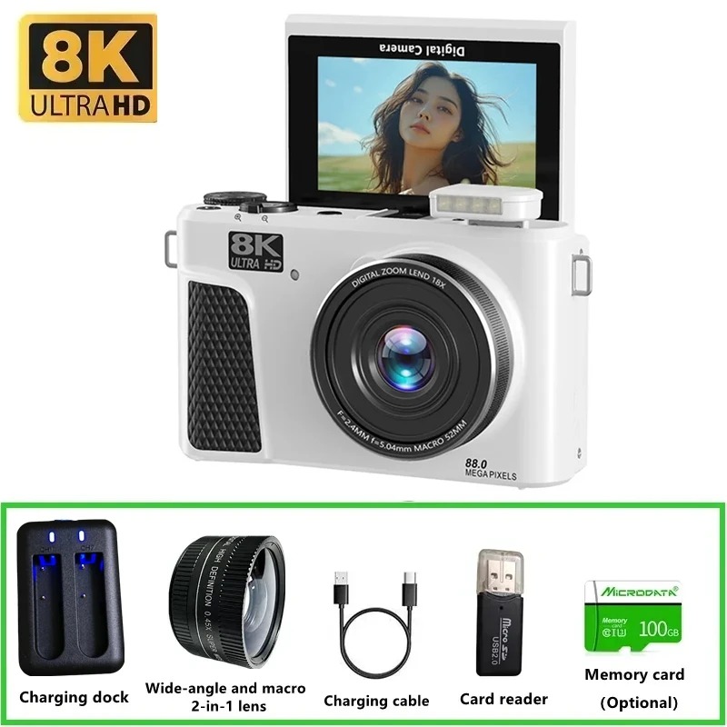 كاميرا رقمية WD300 بدقة 8K، كا - مراجعة Electronic Gadgets For Home وسعره