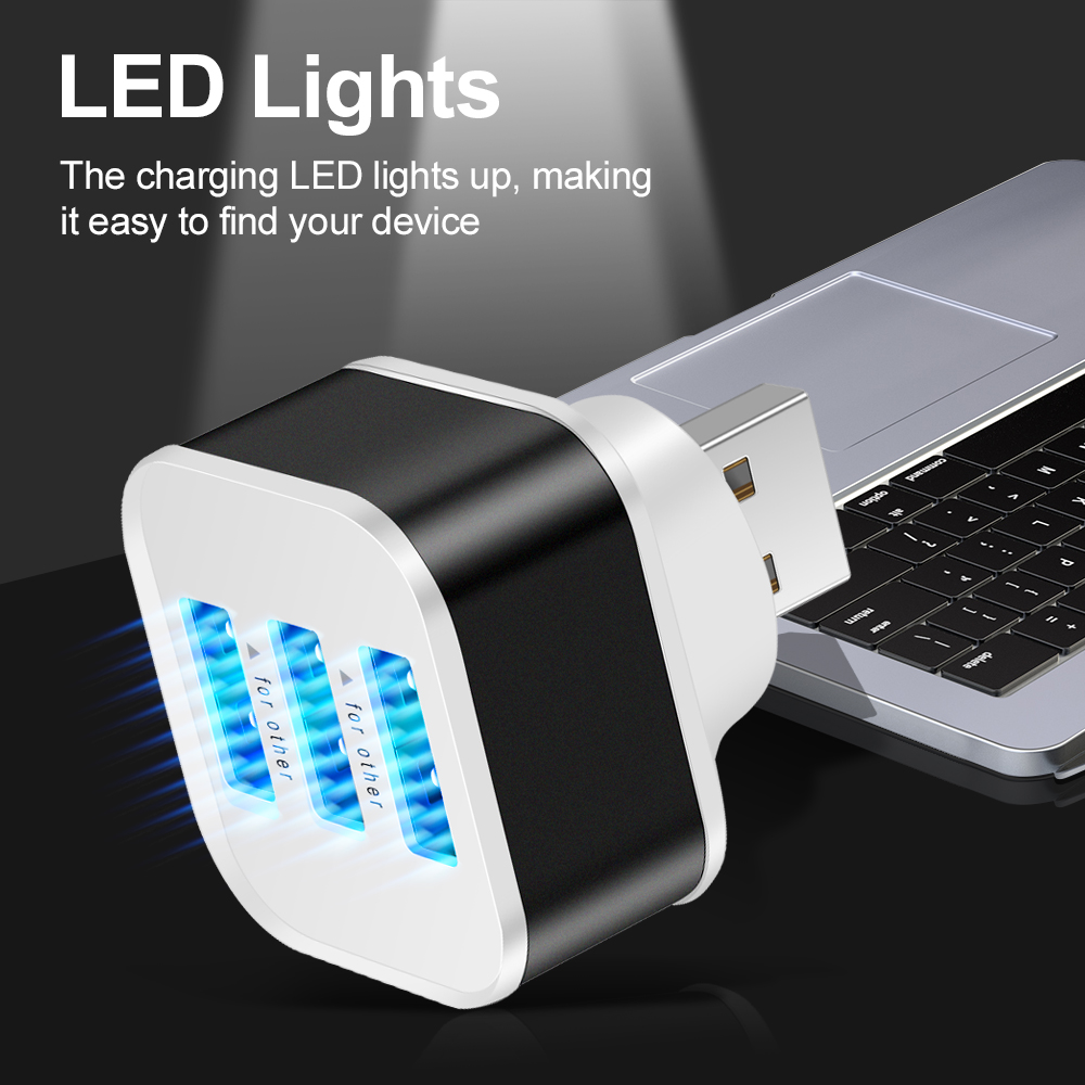 3 منافذ USB فتحات محول موسع US - مراجعة Electronics Gadgets For Car وسعره