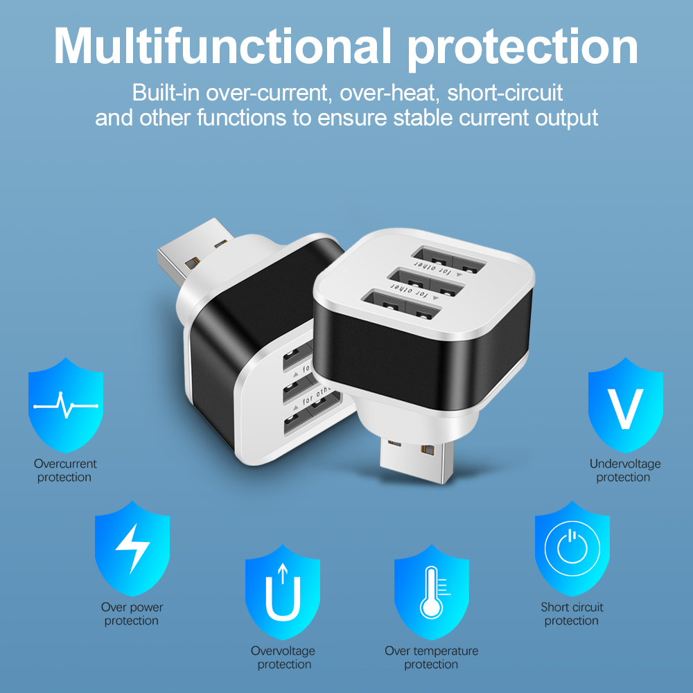 3 منافذ USB فتحات محول موسع US - مراجعة Electronics Gadgets For Car وسعره