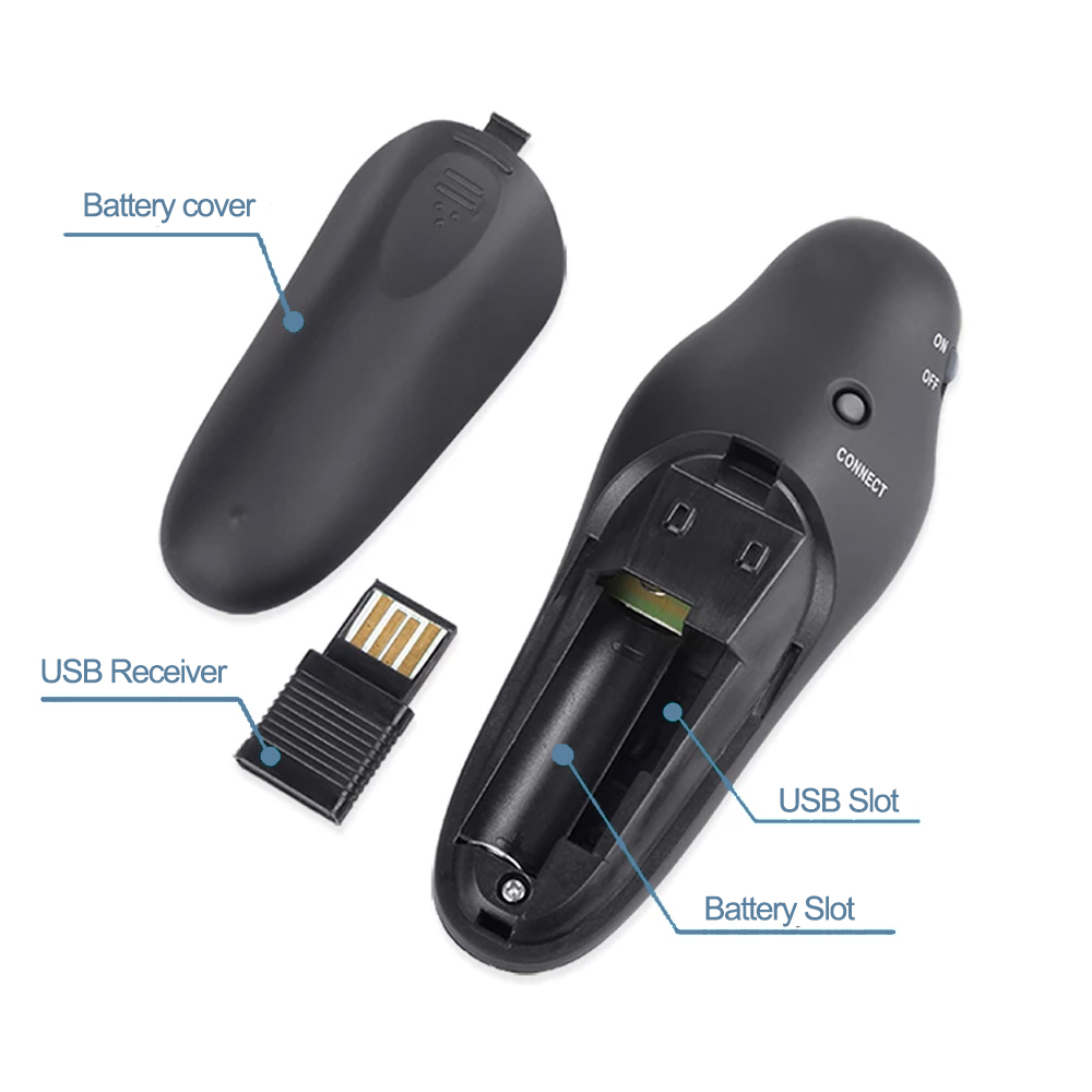 2.4 جيجا هرتز USB لاسلكي قوة ا - مراجعة Laser Pointer Presenter وسعره