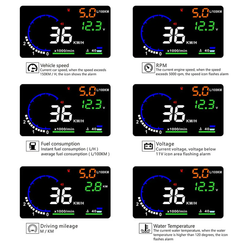 شاشة عرض أمامية A8 OBD HUD لعر - مراجعة Electronics Gadgets For Car وسعره