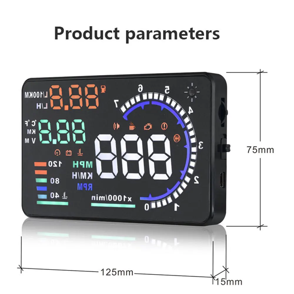 شاشة عرض أمامية A8 OBD HUD لعر - مراجعة Electronics Gadgets For Car وسعره